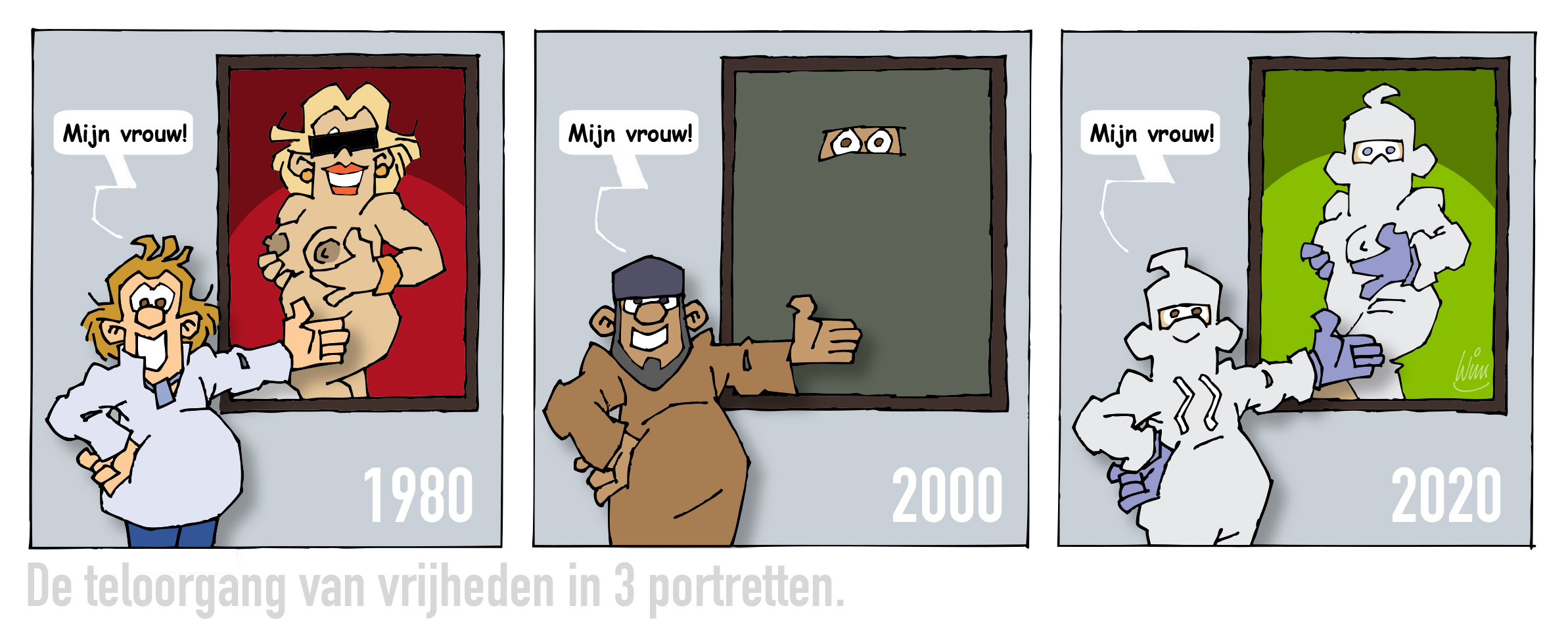 De teloorgang van vrijheden - getekend door Wim Haazen